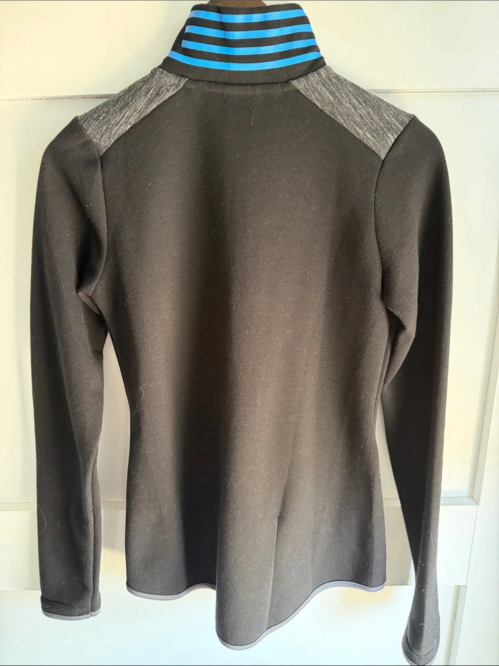Detroit Lions NFL Black Full Zip Jacket with Blue Logo and Gray Accents